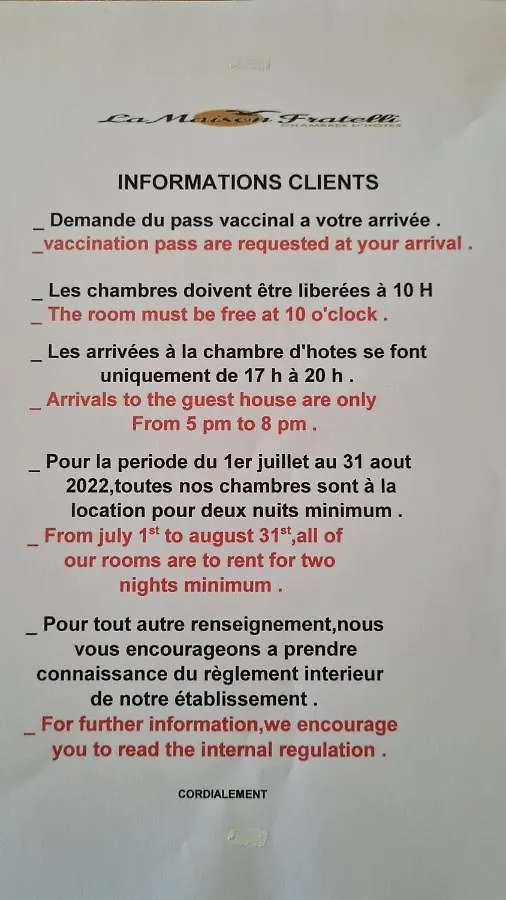 La Maison Fratelli Hyères Affittacamere